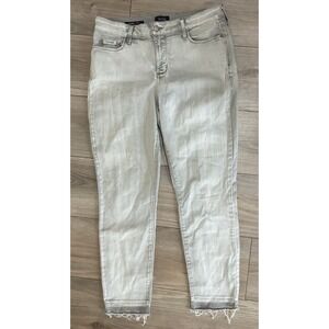 Nydj Alina Ankle Gray Skinny Jeans Sz 12 Lift Tuck Technology